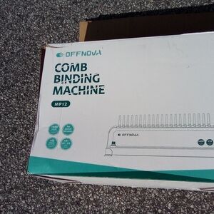 White & Teal Comb Binding Machine - MP12
